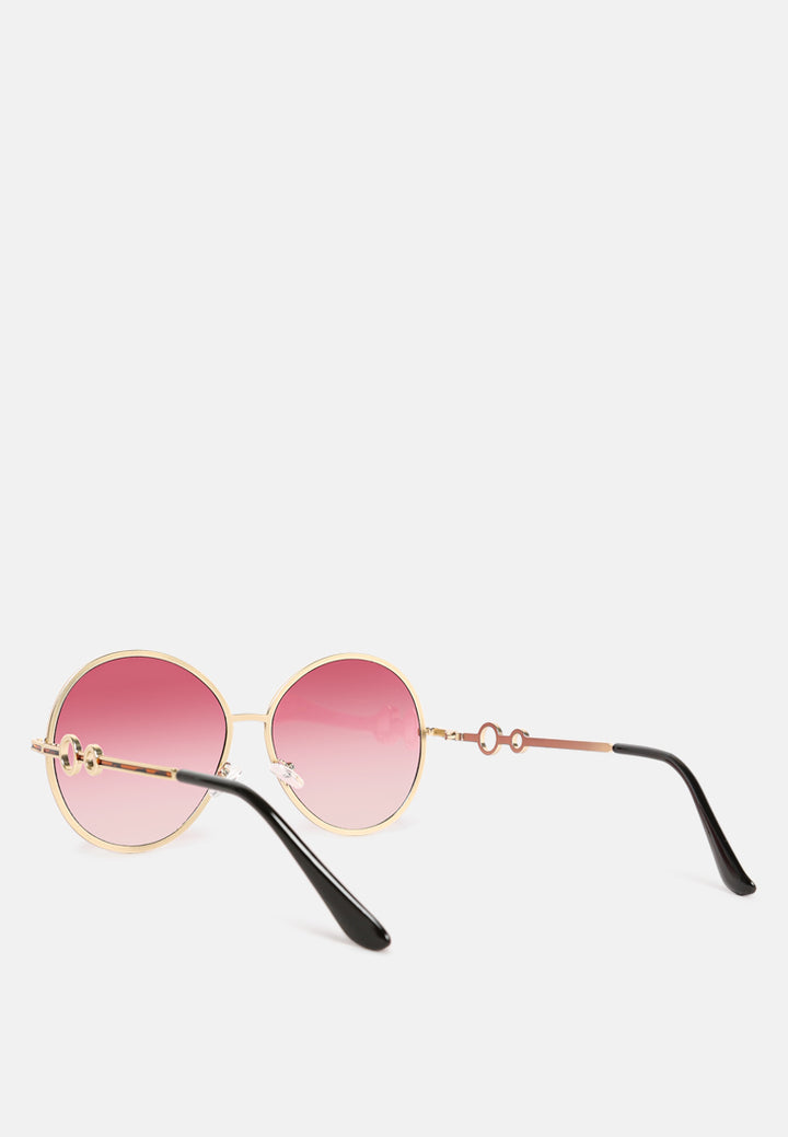 oversized full rim oval sunglasses#color_pink