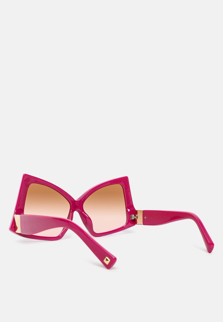 oversized funky butterfly sunglasses#color_pink-brown