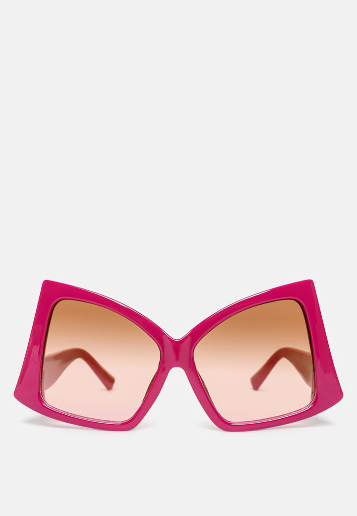 oversized funky butterfly sunglasses#color_pink-brown