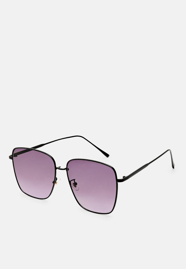 oversized square frame sunglasses#color_gradient black
