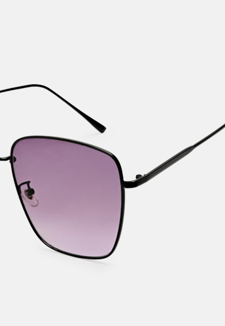 oversized square frame sunglasses#color_gradient black