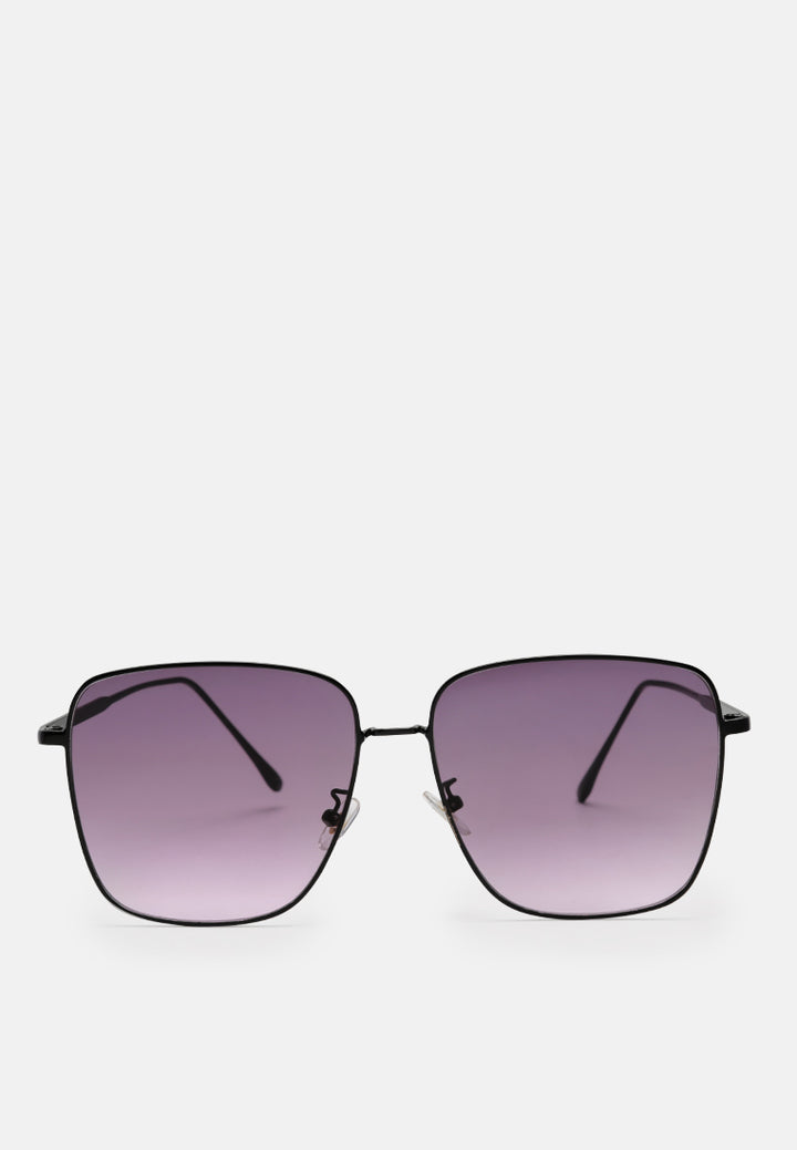 oversized square frame sunglasses#color_gradient black