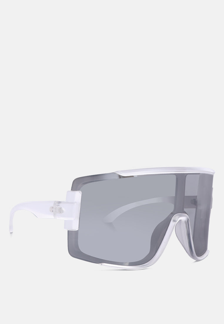oversizes biker sunglasess#color_silver