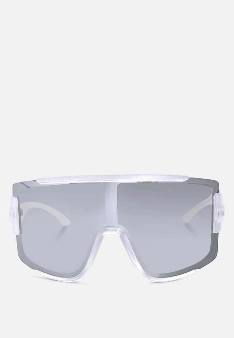 oversizes biker sunglasess#color_silver
