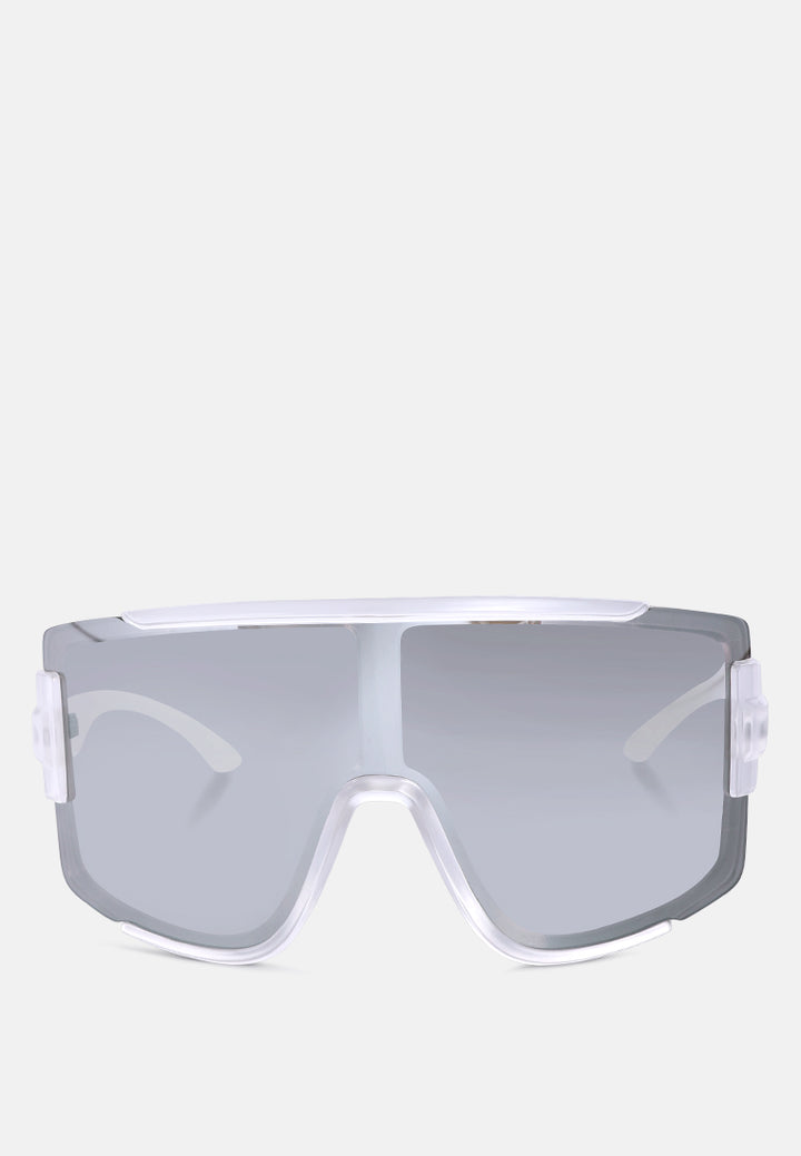 oversizes biker sunglasess#color_silver