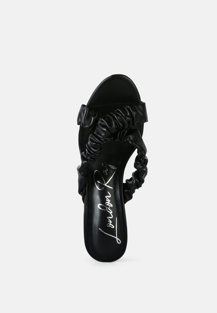 page 3 scrunchie strap block sandals by ruw#color_black