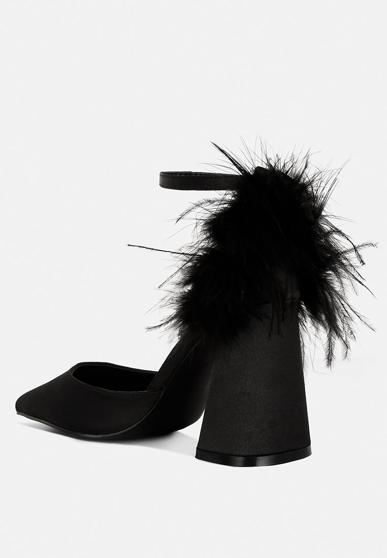 palmetta fur detail block heel sandals#color_black