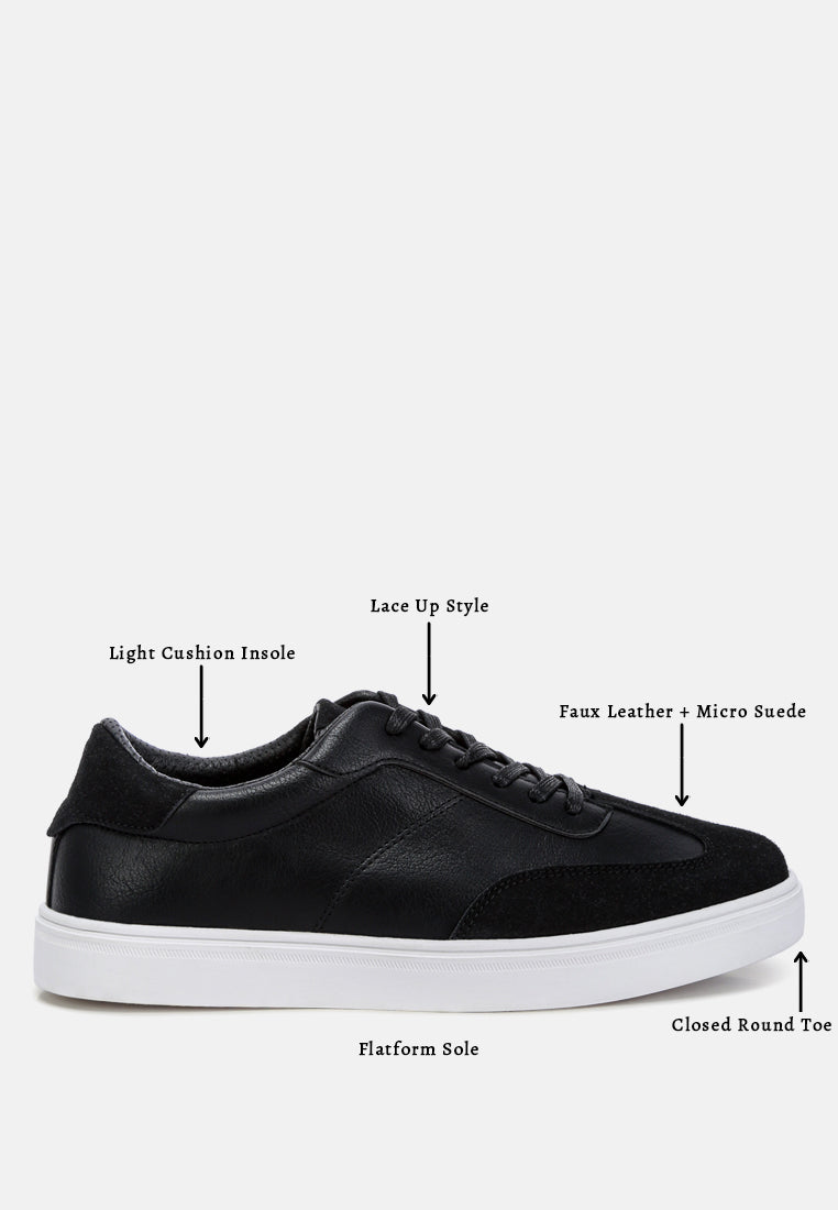 contrasting sole men's sneakers by ruw#color_black