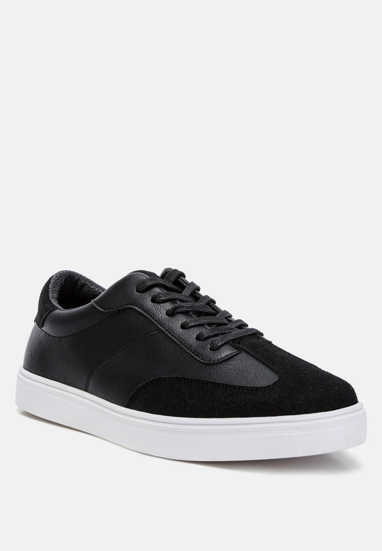 contrasting sole men's sneakers by ruw#color_black