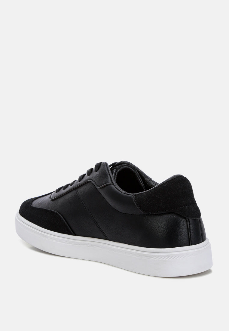 contrasting sole men's sneakers by ruw#color_black