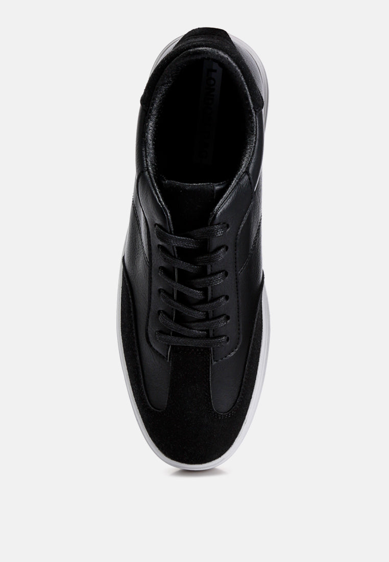 contrasting sole men's sneakers by ruw#color_black