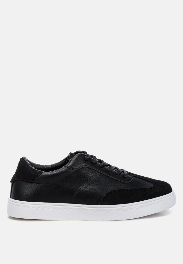 contrasting sole men's sneakers by ruw#color_black