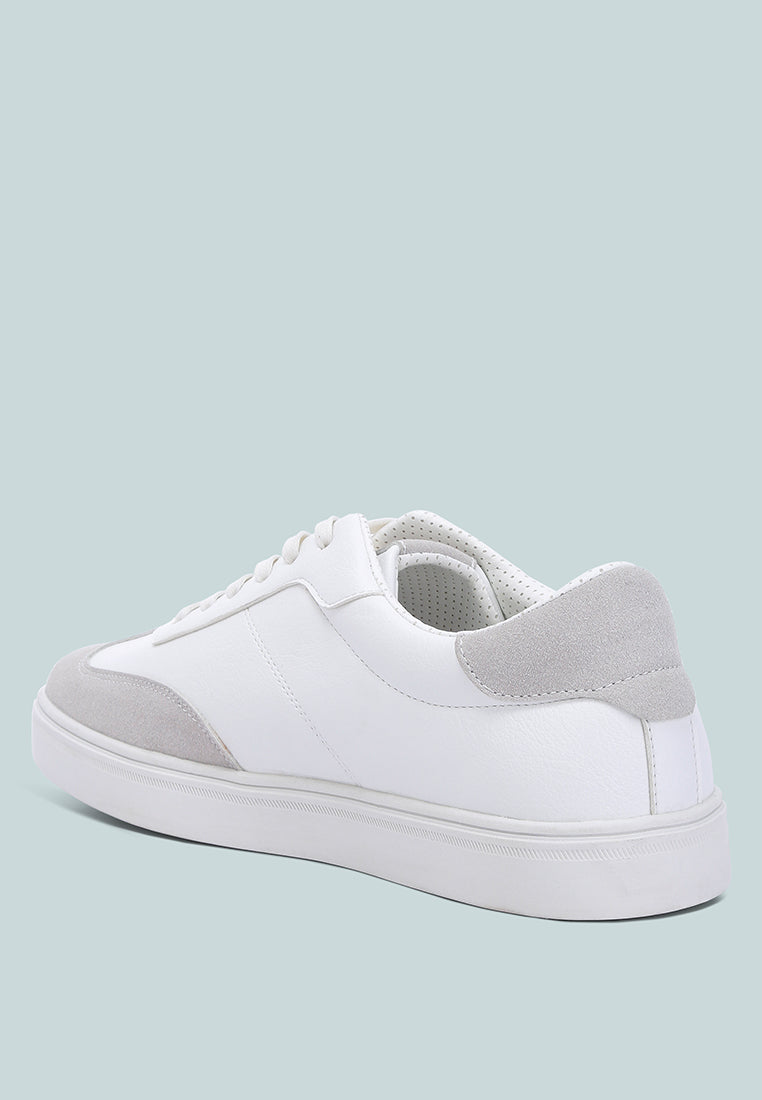 contrasting sole men's sneakers by ruw#color_white