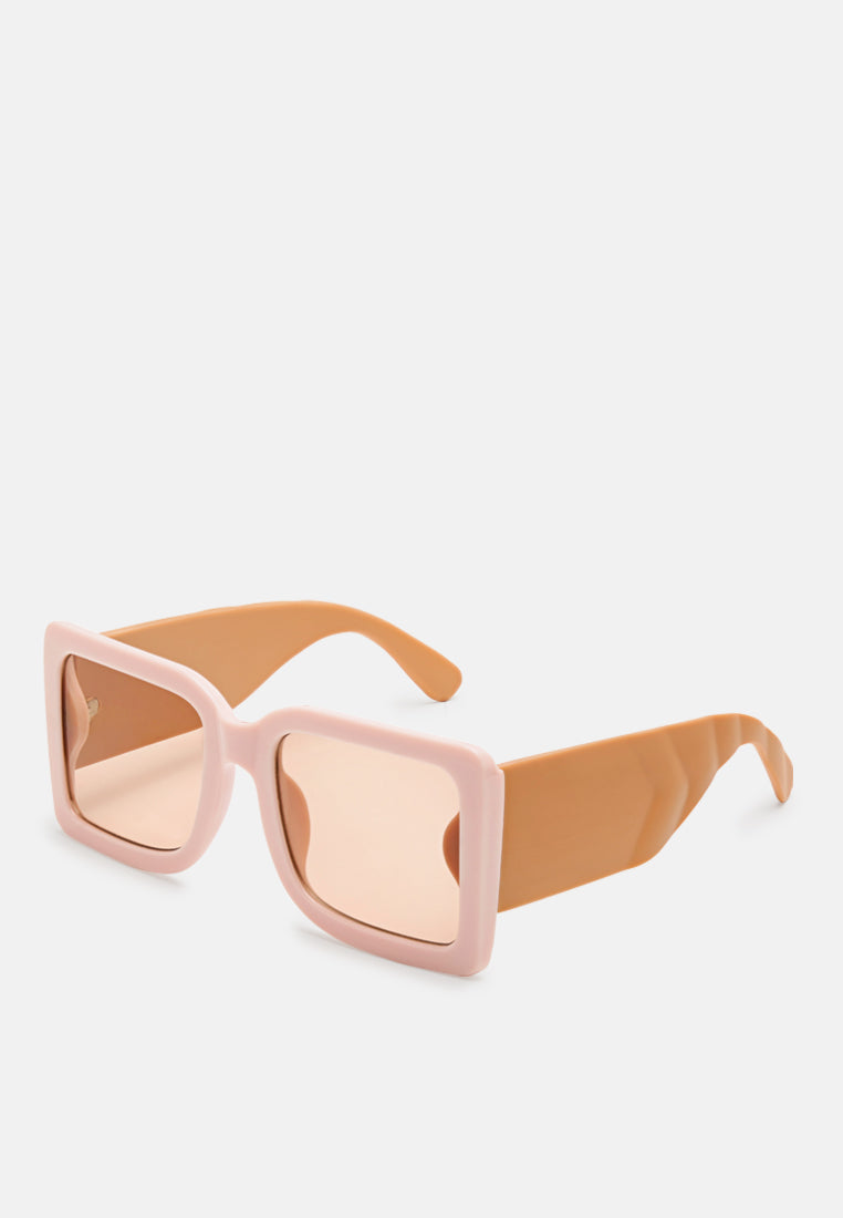 paparazzi square framed sunglasses#color_pink