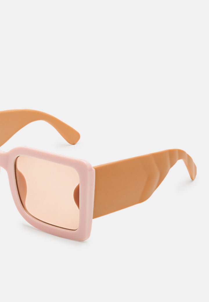 paparazzi square framed sunglasses#color_pink