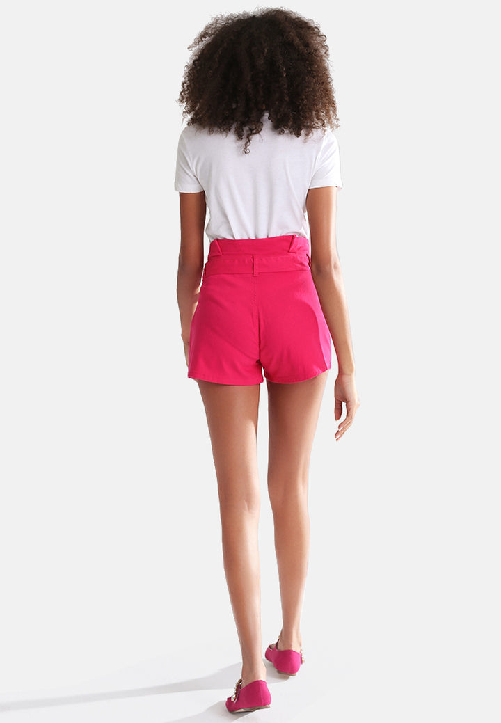 paper bag shorts#color_fuchsia