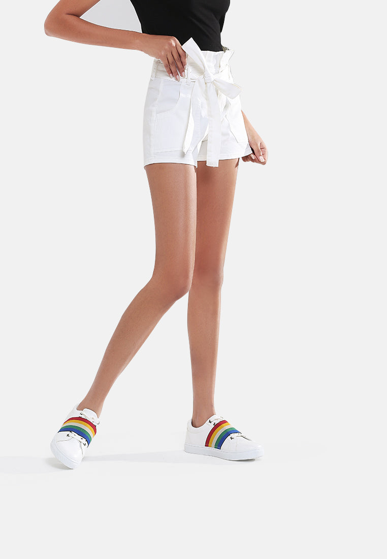 paper bag shorts#color_off-white