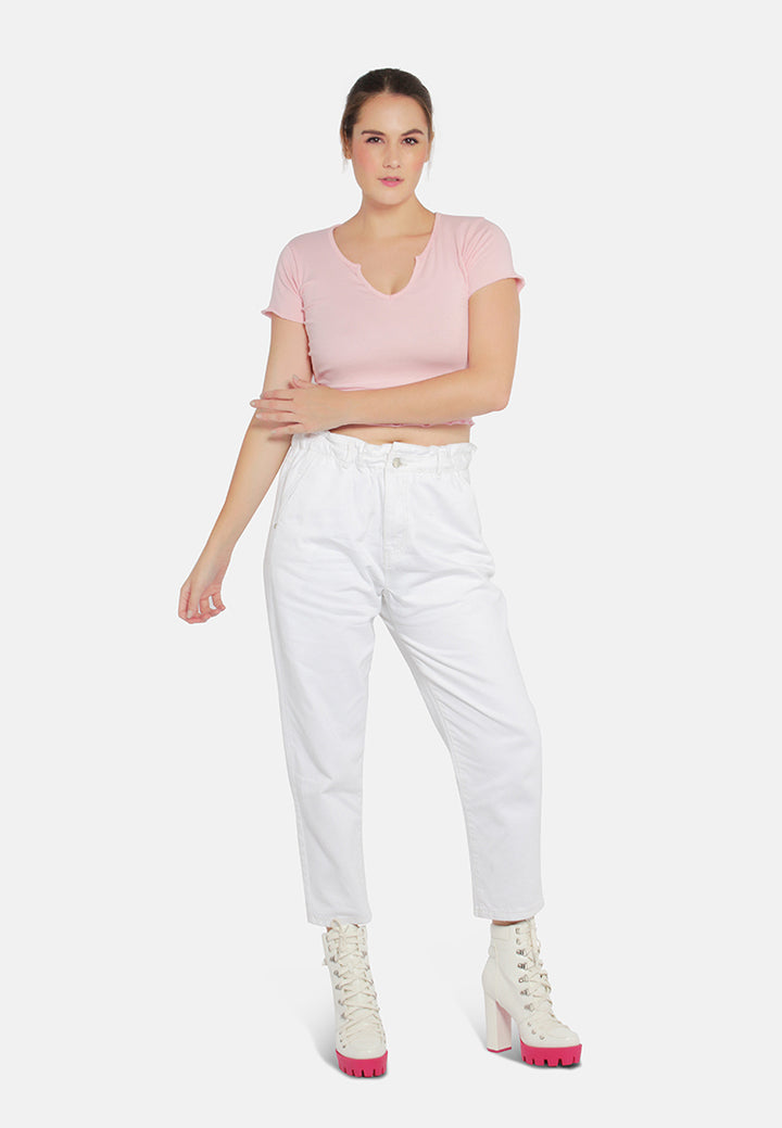 paper bag waist pants#color_off-white