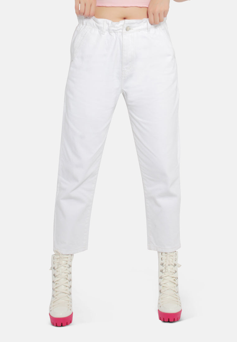 paper bag waist pants#color_off-white