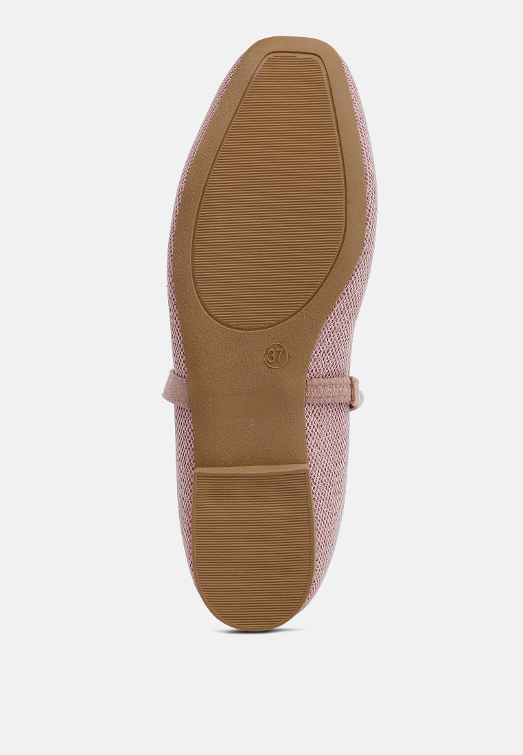 pearl embellished ballerina flats by ruw#color_pink