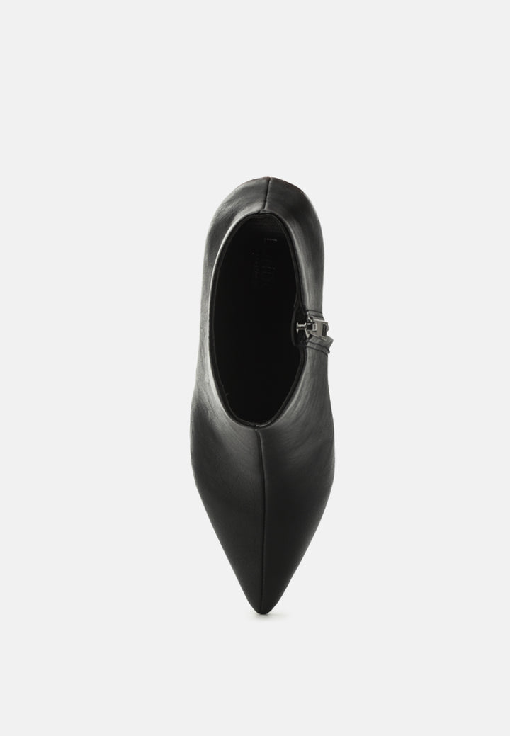 penelope solid pointed toe ankle boots#color_black