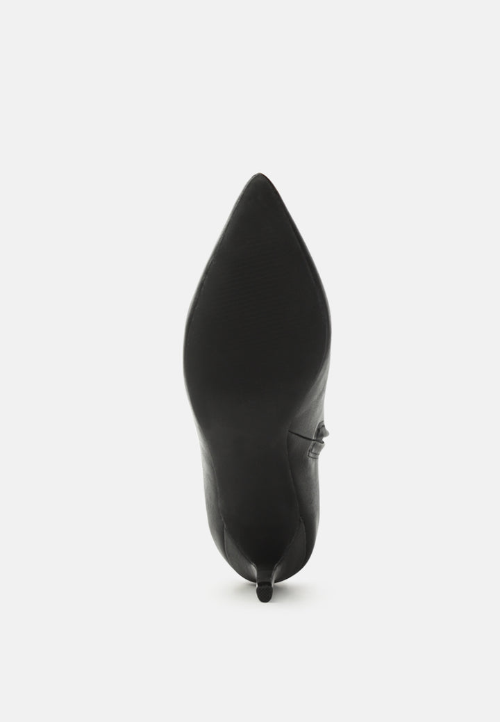 penelope solid pointed toe ankle boots#color_black