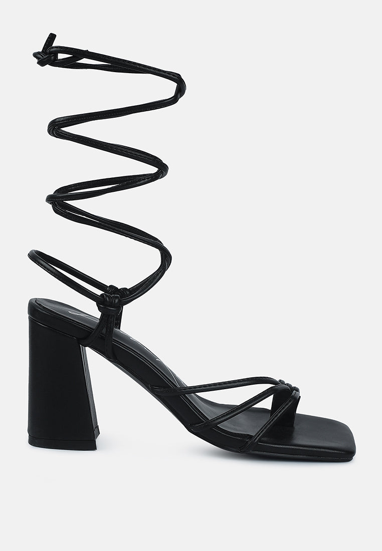 piri toe ring tie up block sandals by ruw#color_black