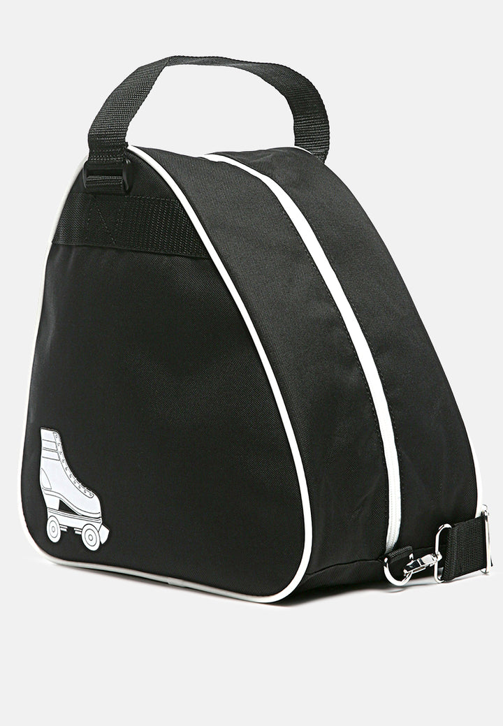 pizza pie triangle sling bag#color_black