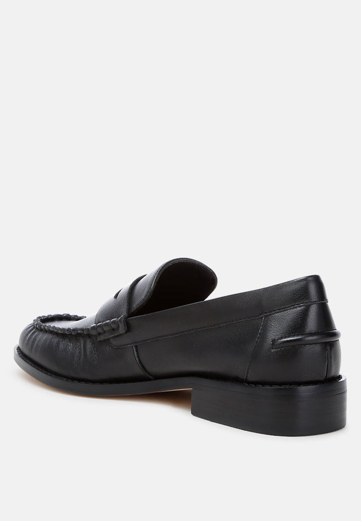 genuine leather loafers by ruw #color_black