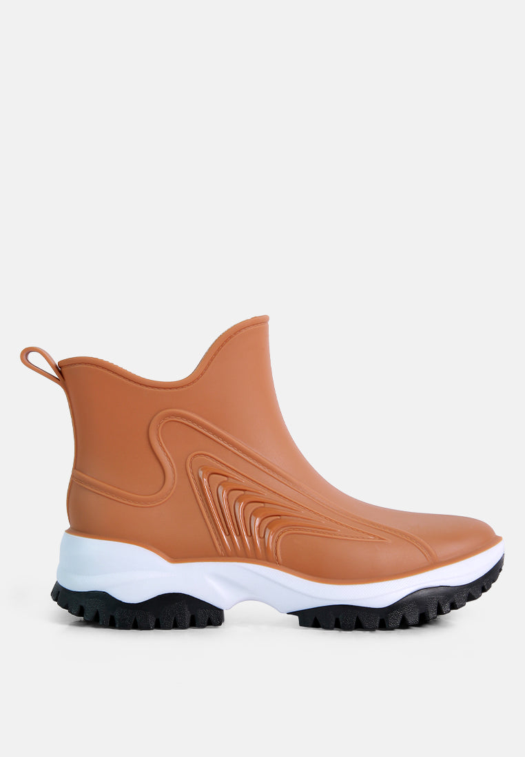 poolers whaler color block rainboots#color_brown