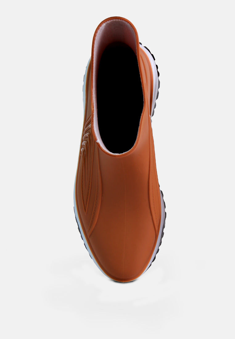 poolers whaler color block rainboots#color_brown