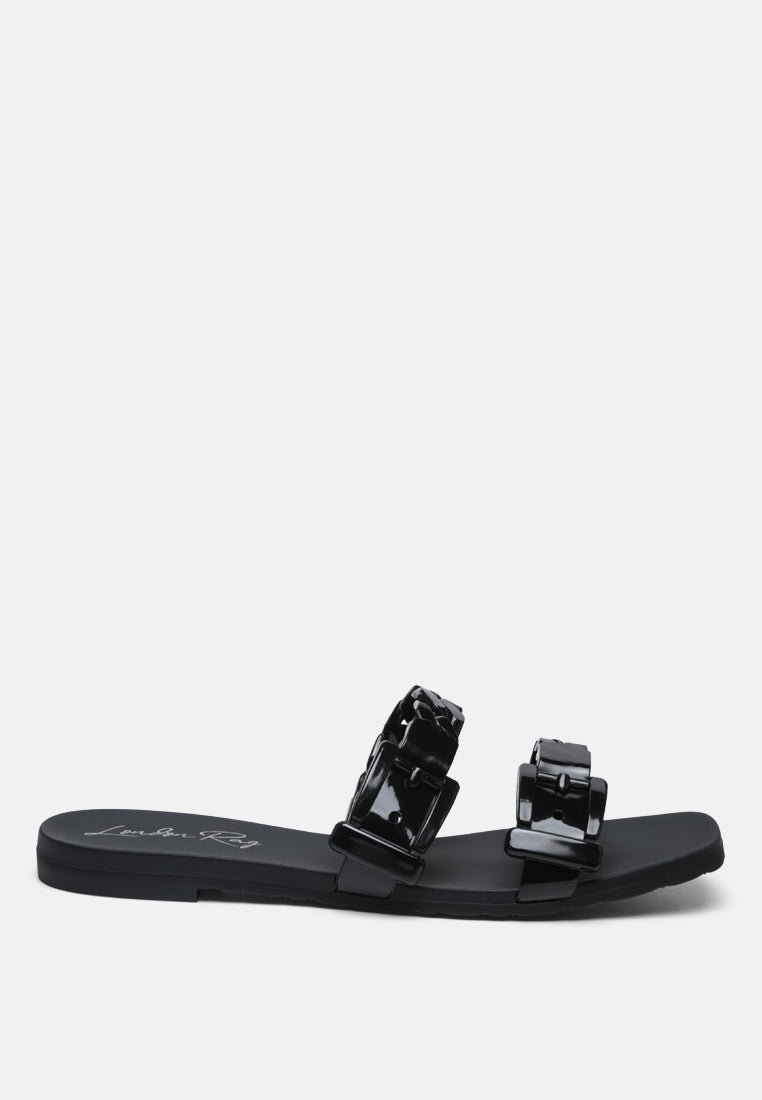 pool flat flipflop slides#color_black