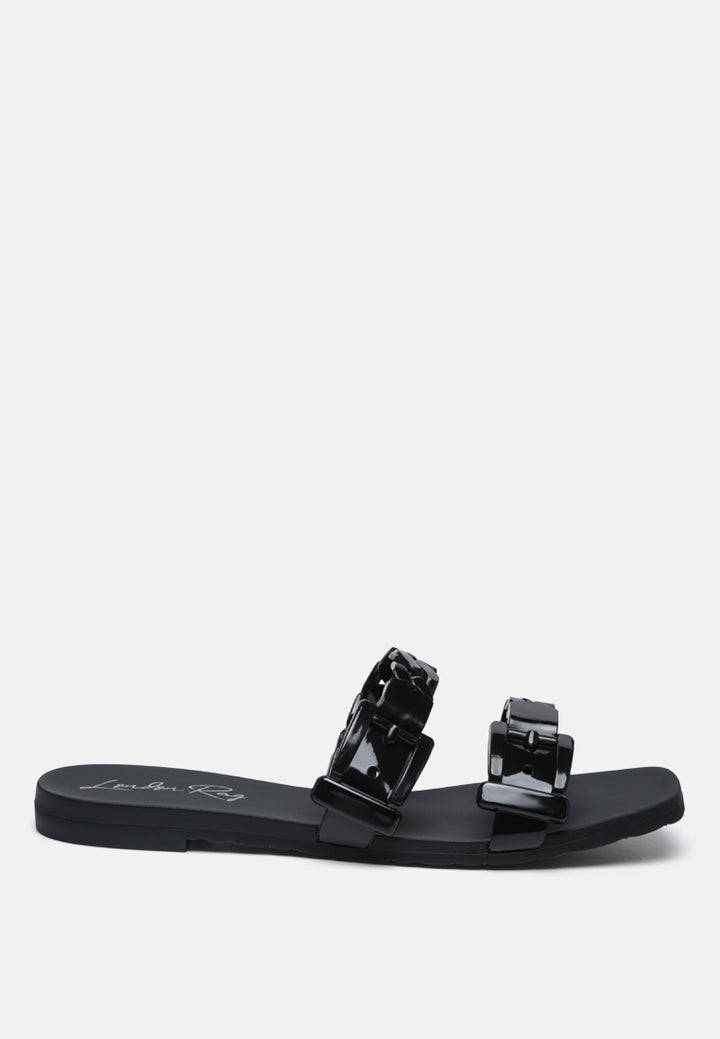 pool flat flipflop slides#color_black