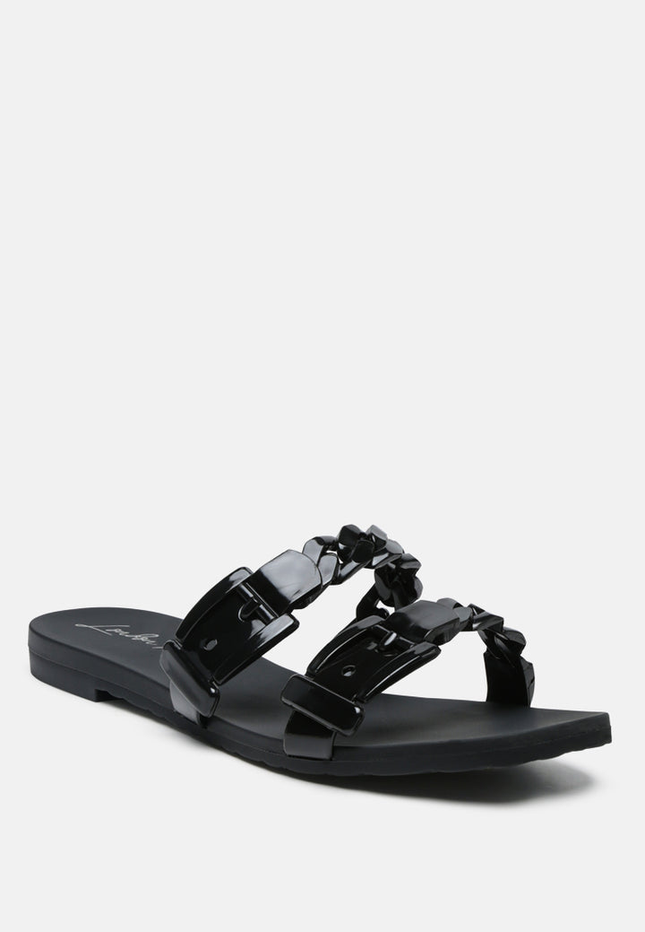 pool flat flipflop slides#color_black