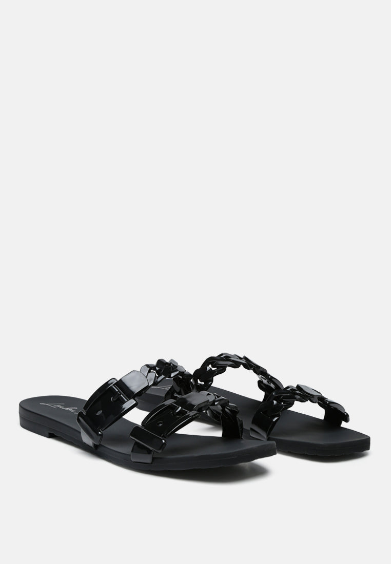 pool flat flipflop slides#color_black