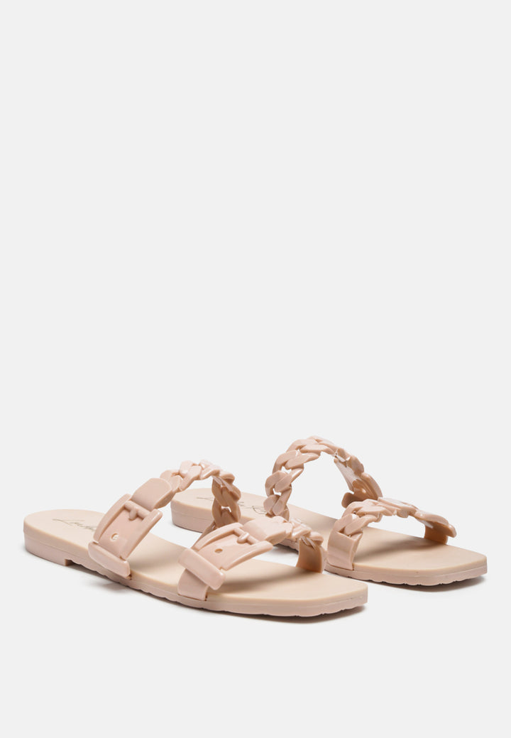 pool flat flipflop slides#color_nude