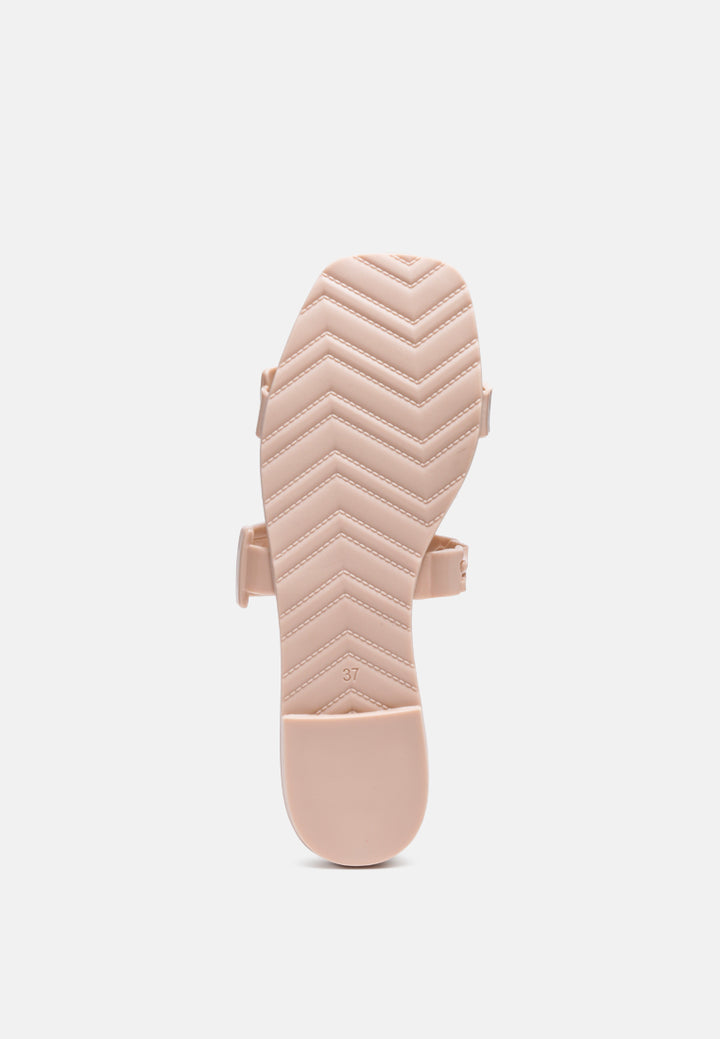 pool flat flipflop slides#color_nude