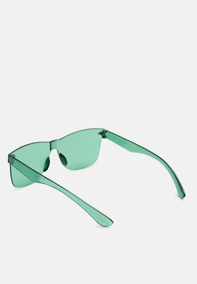 pop binge square frame sunglasses#color_green