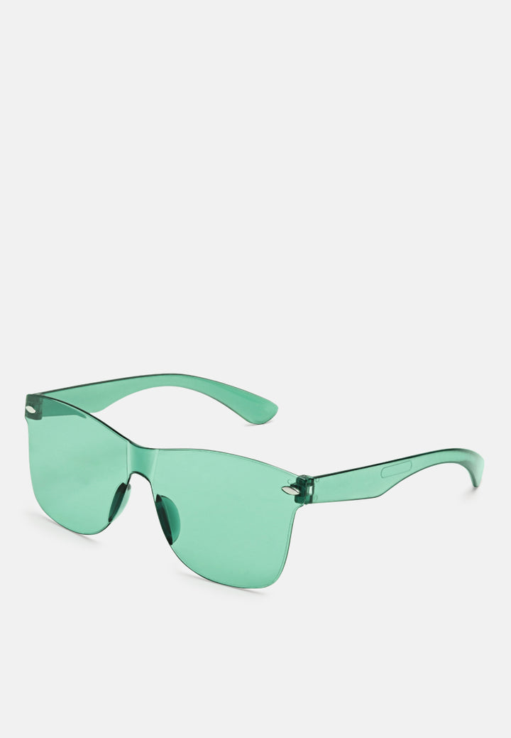 pop binge square frame sunglasses#color_green