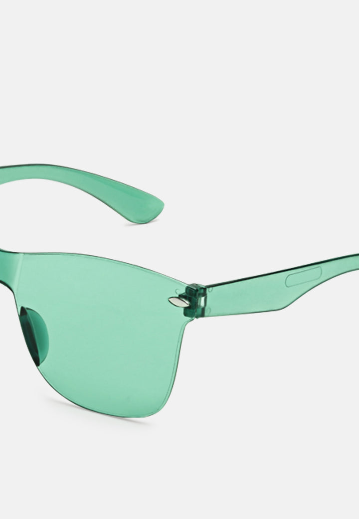 pop binge square frame sunglasses#color_green