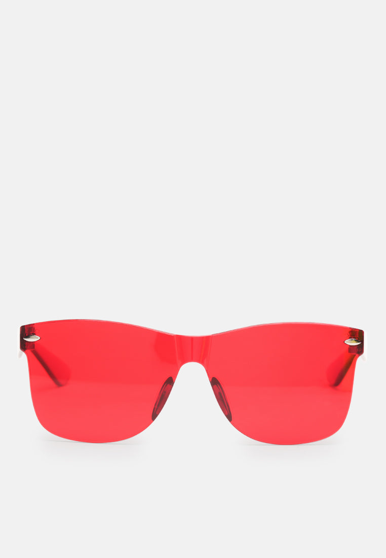 pop binge square frame sunglasses#color_red