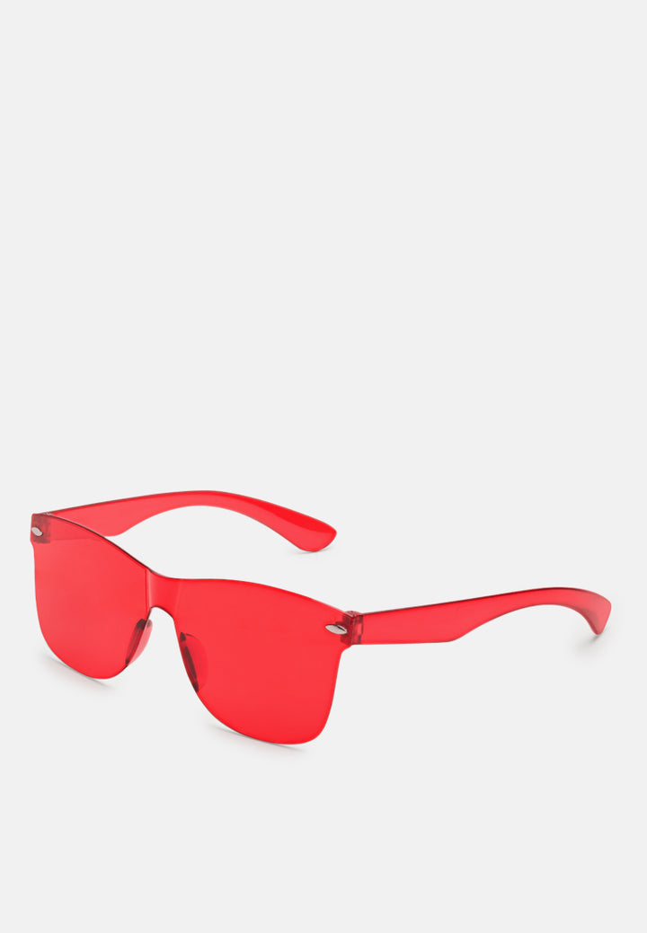 pop binge square frame sunglasses#color_red