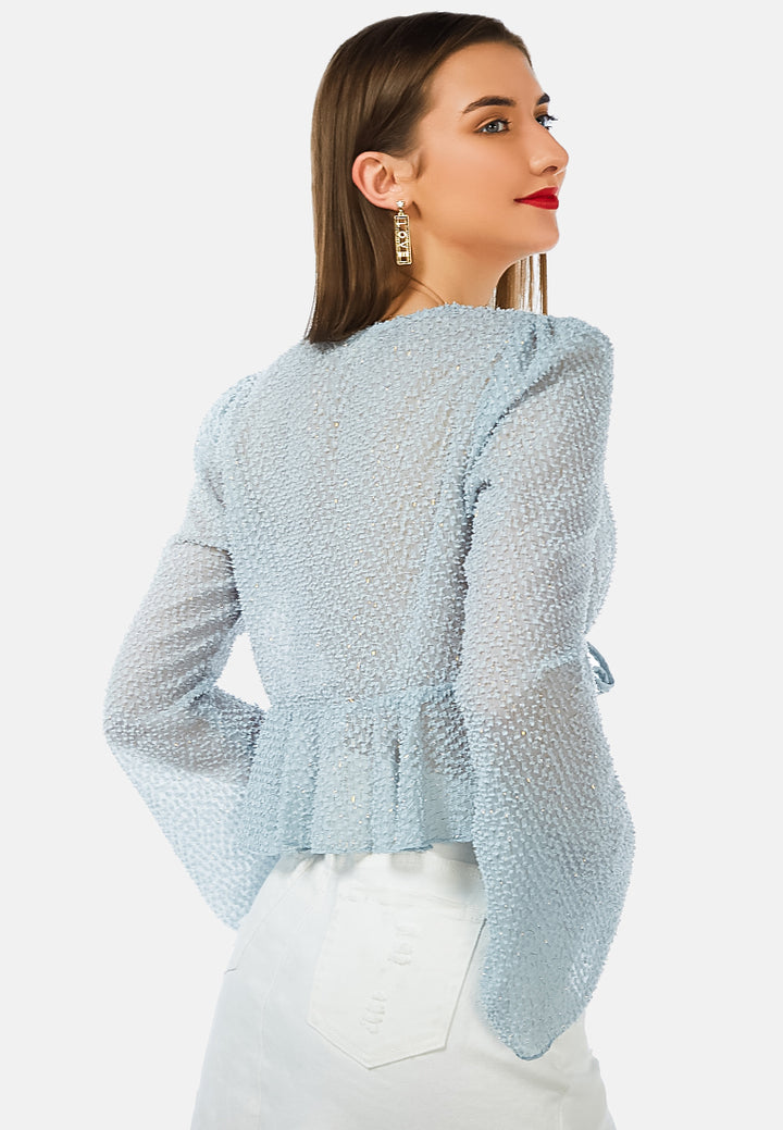 powder peplum crop top#color_blue