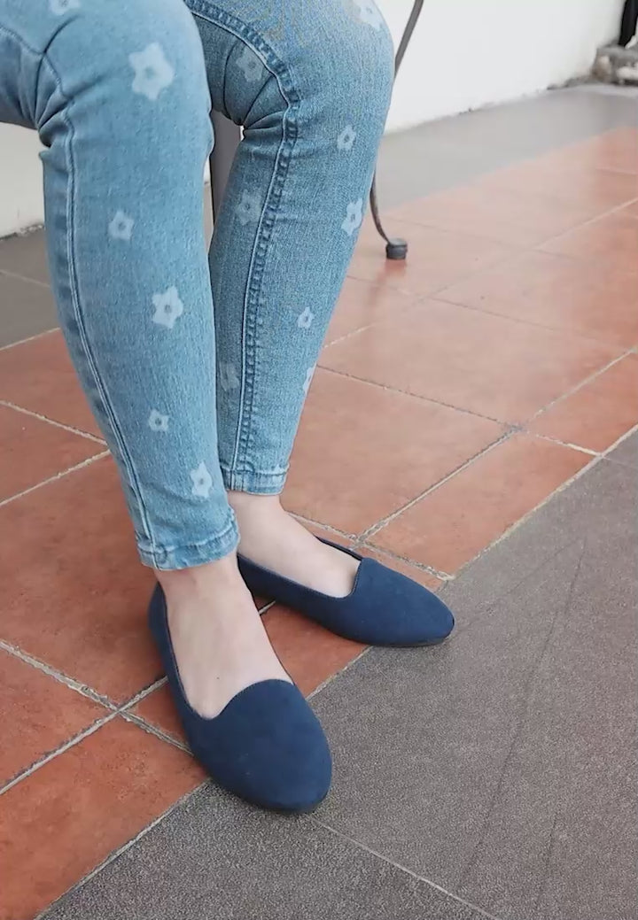 casual flat ballerinas by ruw#color_navy