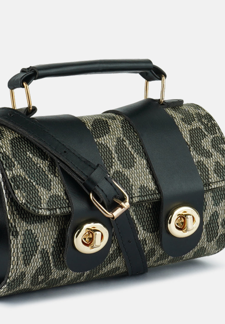 printed sling bag#color_black