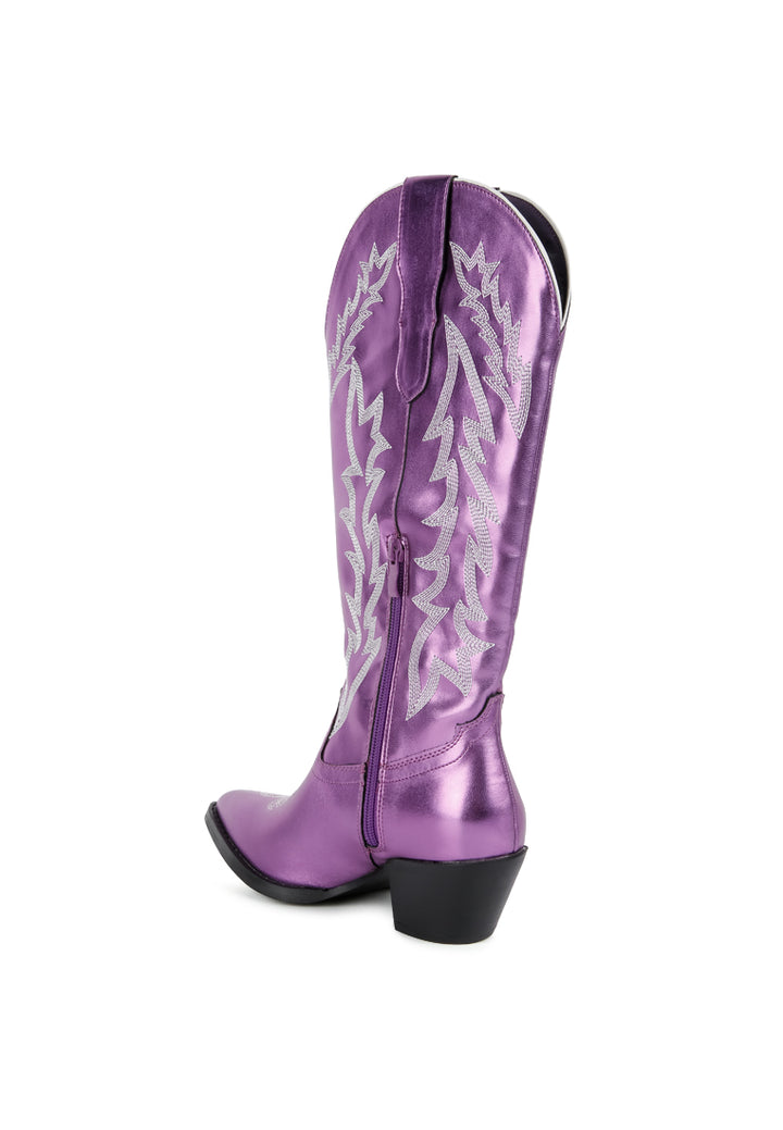 priscilla western cowboy calf boots by ruw#color_purple