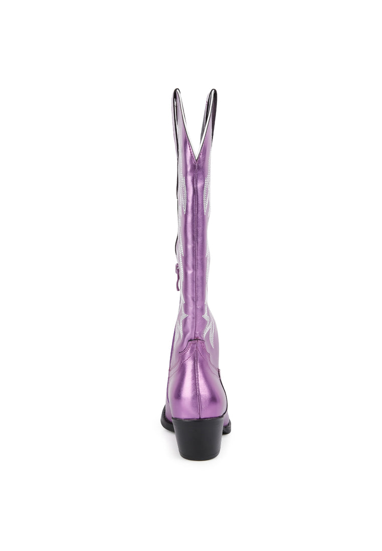 priscilla western cowboy calf boots by ruw#color_purple