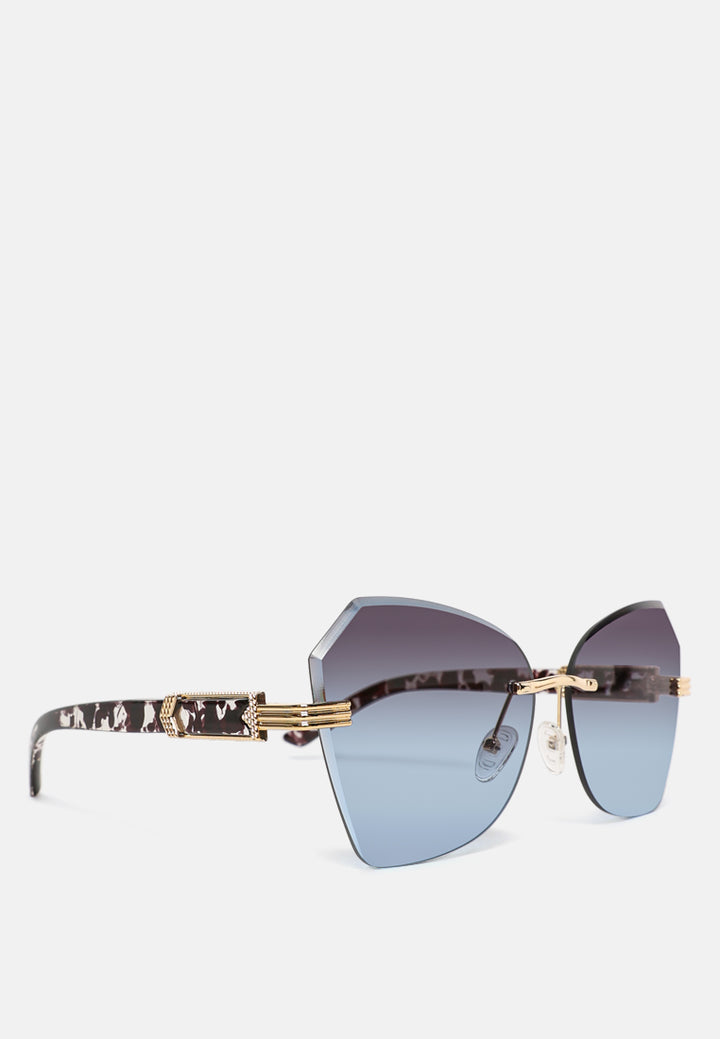 punk ombre butterfly sunglasses#color_grey blue