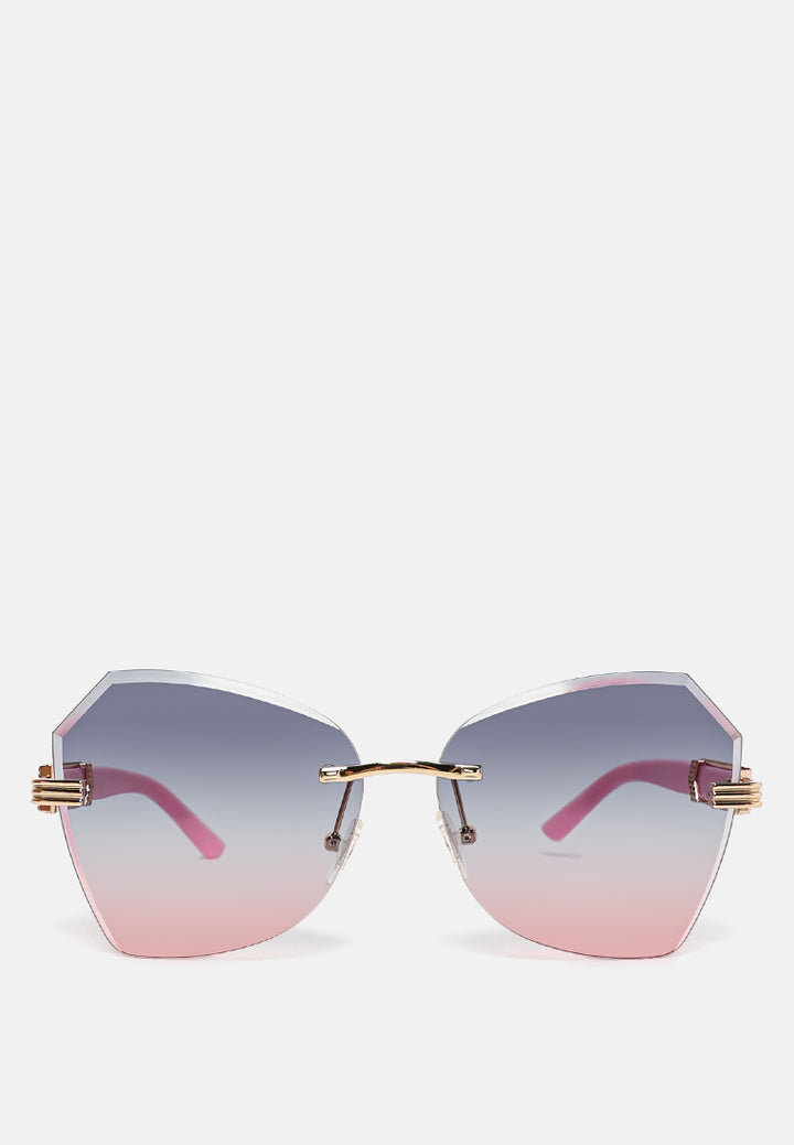 punk ombre butterfly sunglasses#color_pink grey