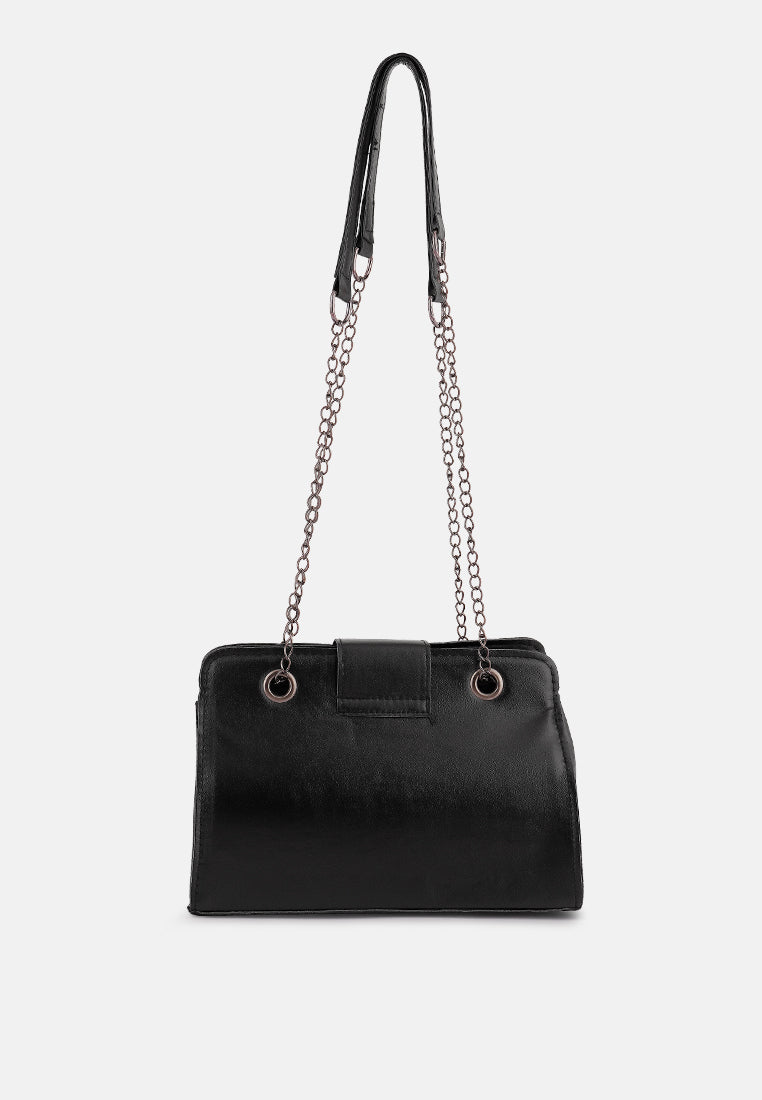 white quilted statement sling bag#color_white